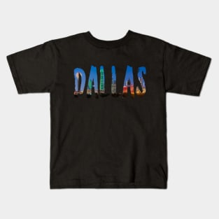 Dallas City Skyline Kids T-Shirt